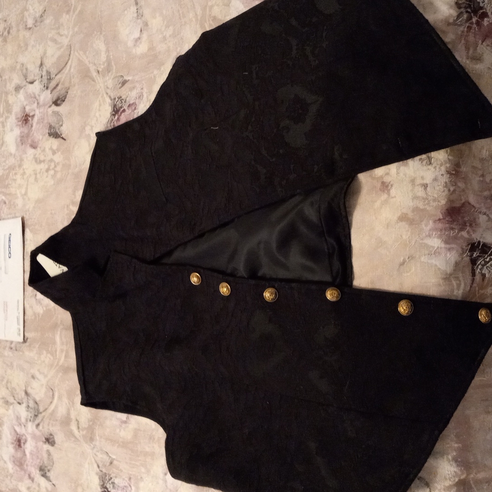 Vatpave black renaissance vest patterned